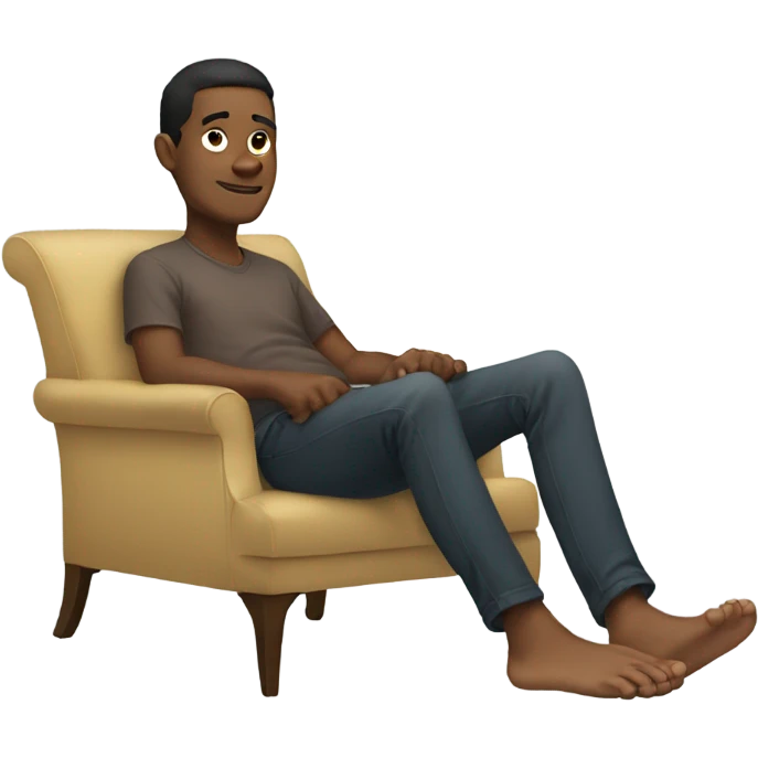 Man with his feet out emoji