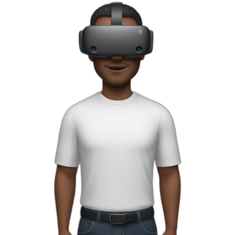 man wearing apple vision pro vr emoji