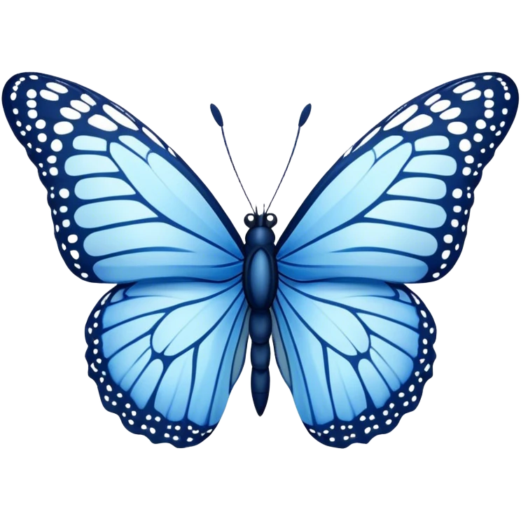 Blue monarch butterfly emoji