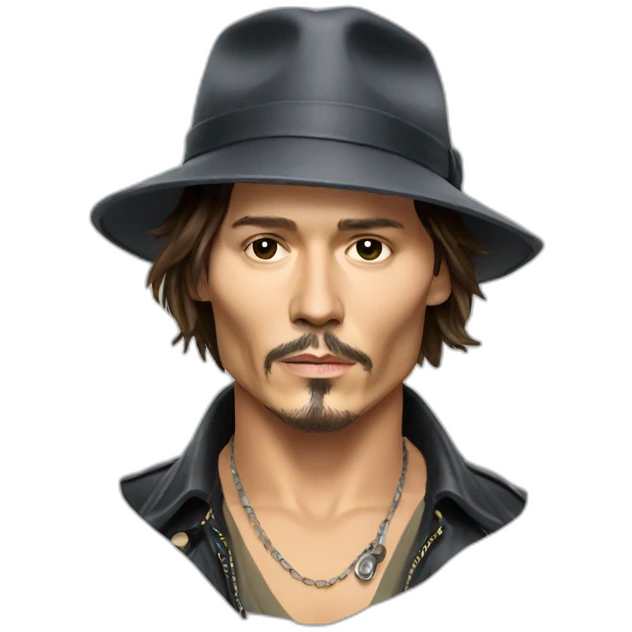 Johnny Depp wearing a bucket hat emoji