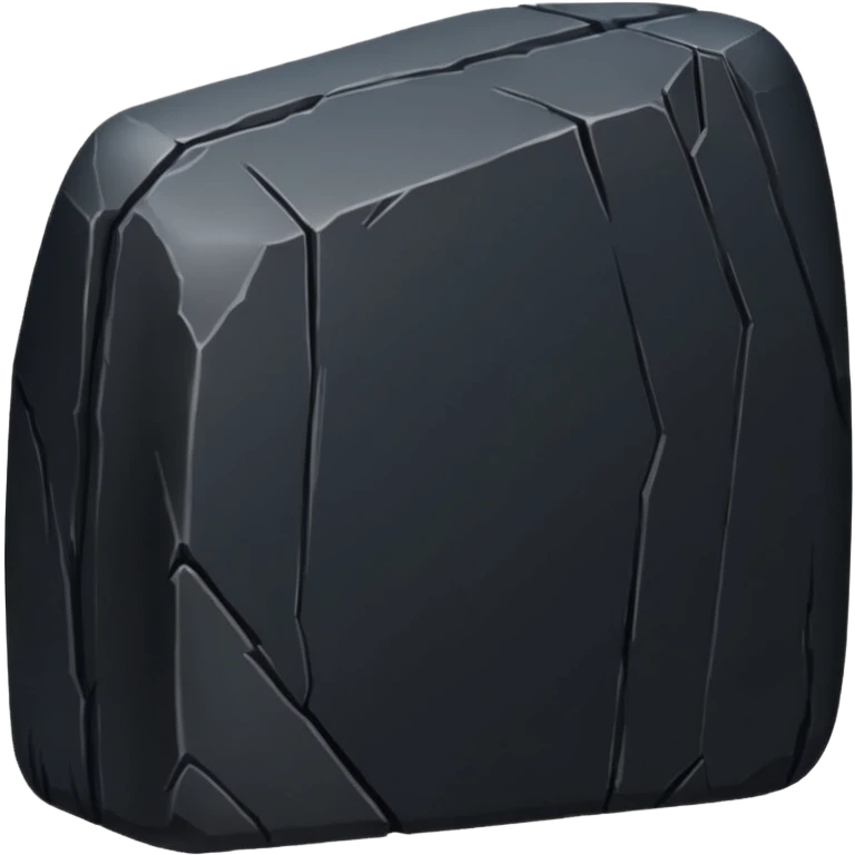 Black long rectangle rock emoji
