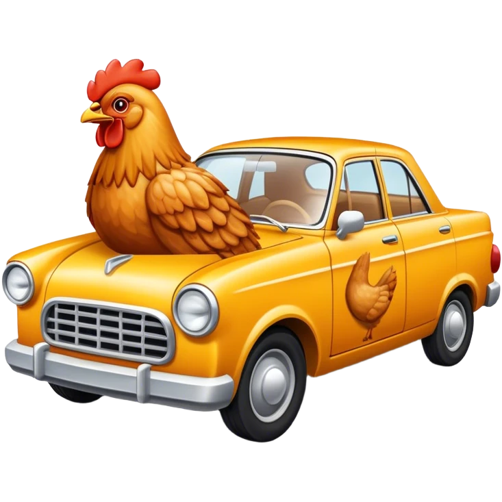 Fried chicken car emoji