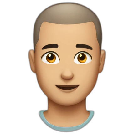 buzz cut hair emoji
