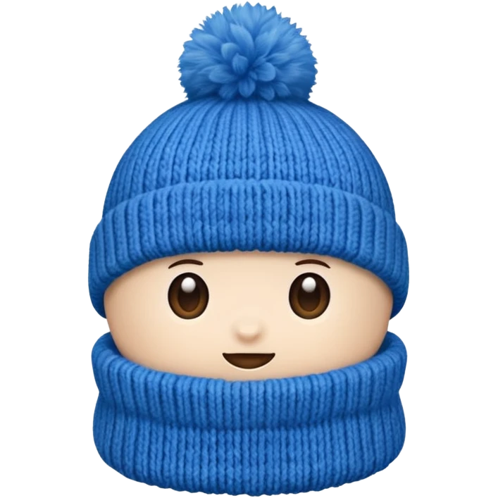 beanie with A fluffy pom-pom emoji