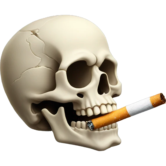 skull with cigarette emoji