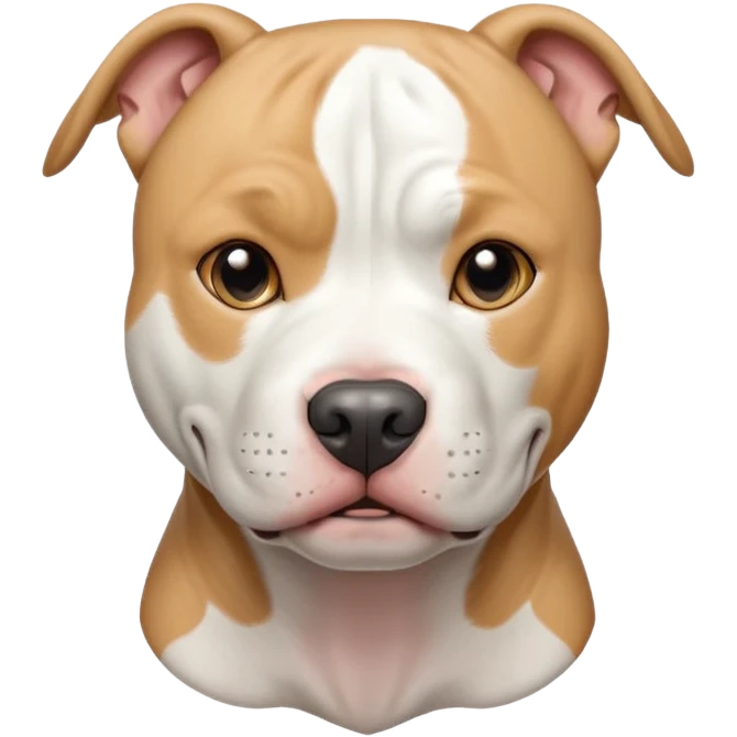 Pitbull dog white  emoji