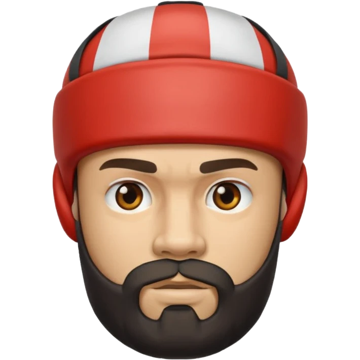 Boxer with headgear and beard























 emoji
