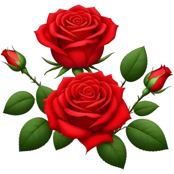 Red roses  emoji