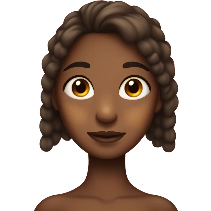 a girl with hyperpigmentation  emoji