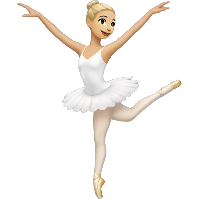 Make a swan ballet dancer  emoji