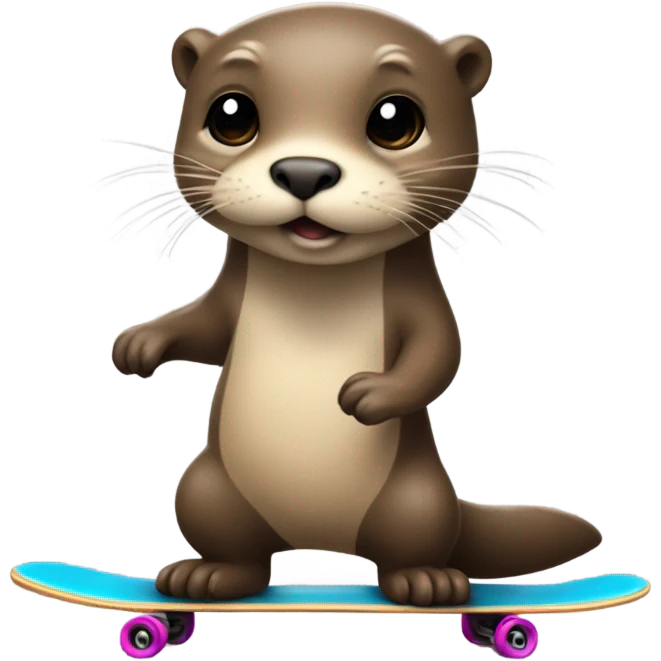 otter on a skateboard emoji