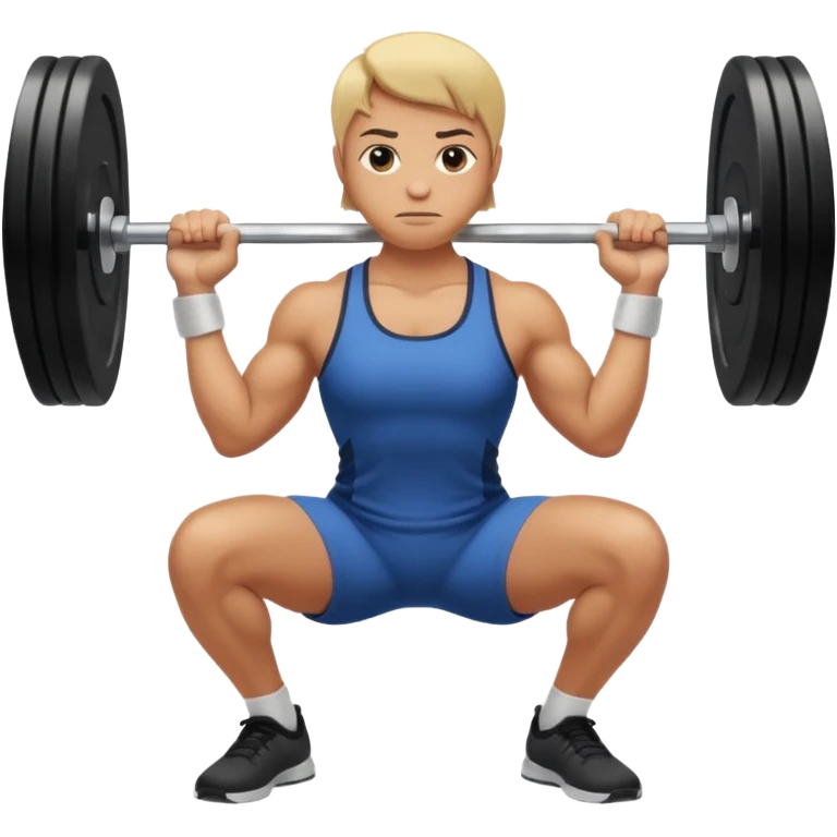 squat with barbell emoji
