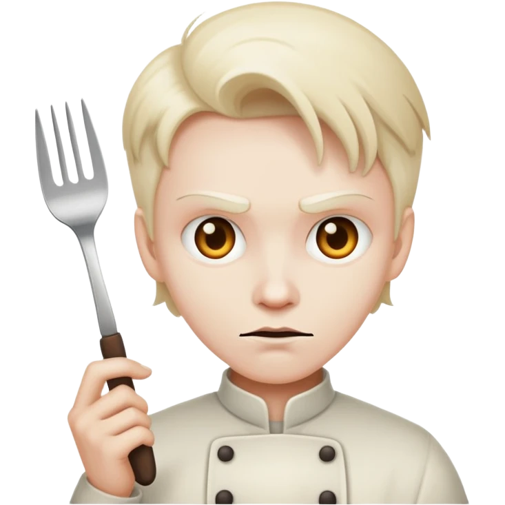 evil with utensils emoji