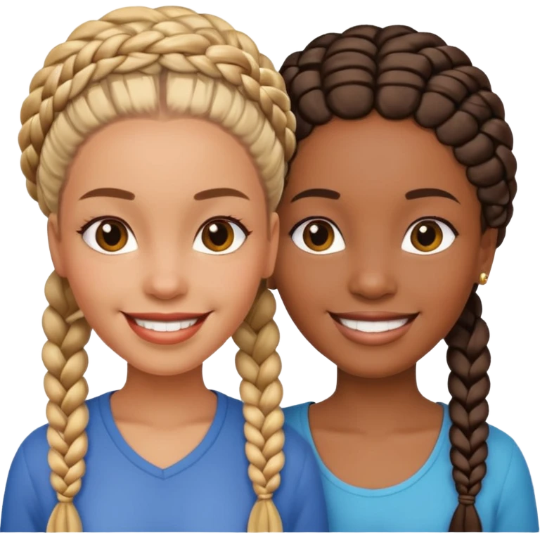 Ma meilleur amie et moi (femme) africaine cheveux tasé emoji