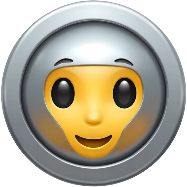 play icon, metallic effect, 3D look emoji