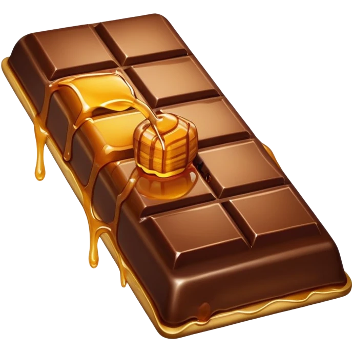 chocolate bar with honey on top emoji