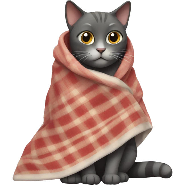 Cat wearing a blanket  emoji