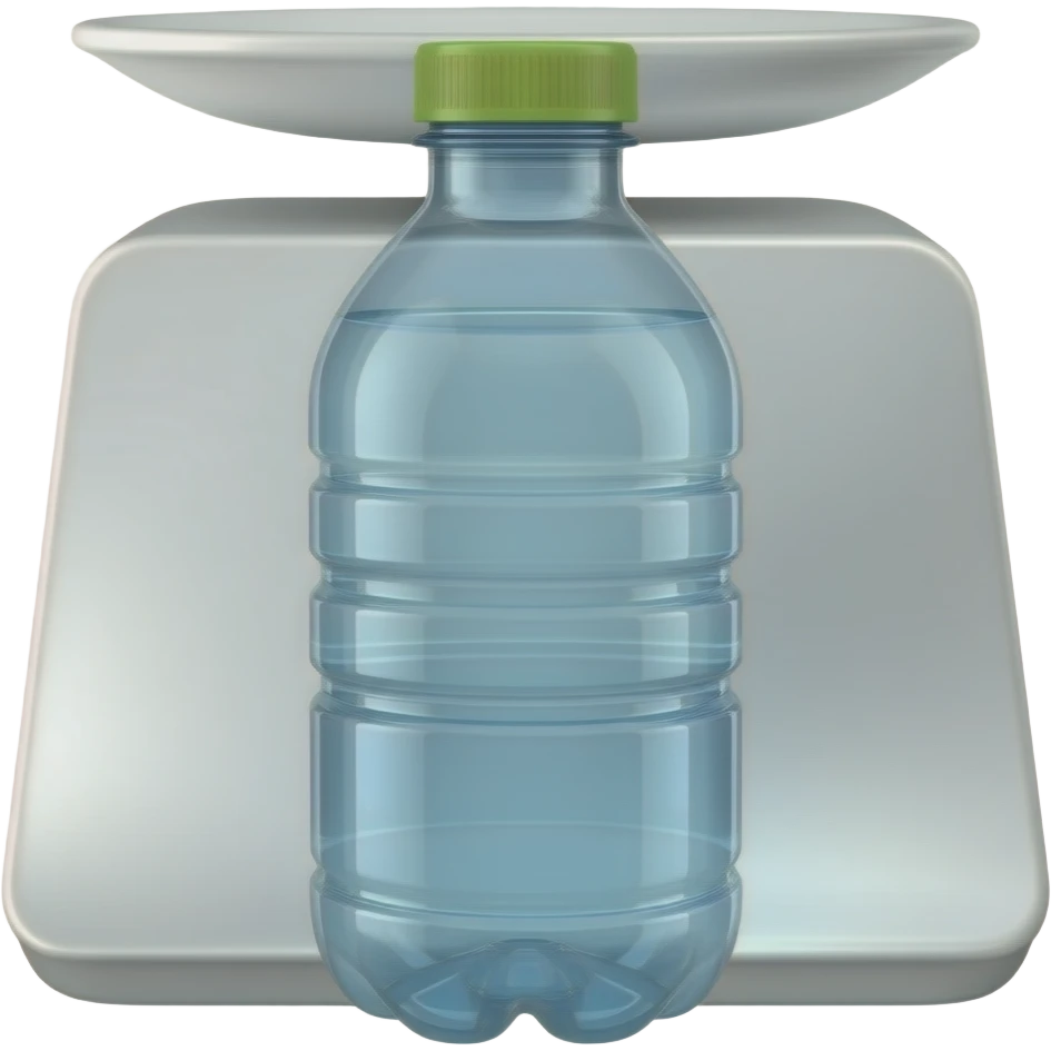 Criar um peso apoiado numa garrafinha de água tipo no chão sabe emoji