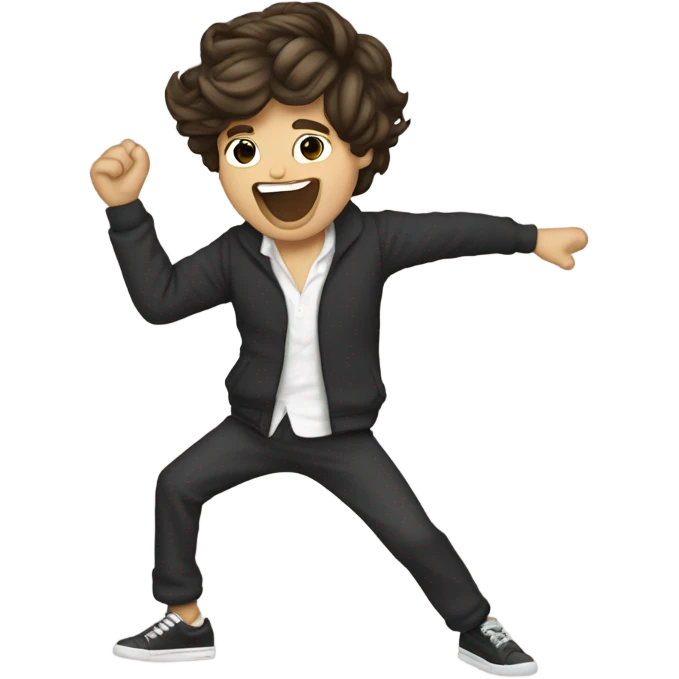One direction doing a cartwheel singing nadolig llawen  emoji