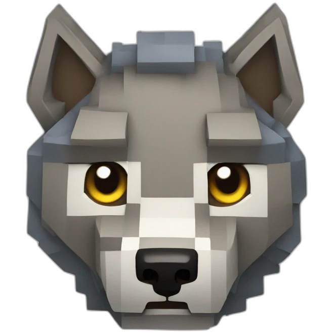 A Minecraft wolf emoji