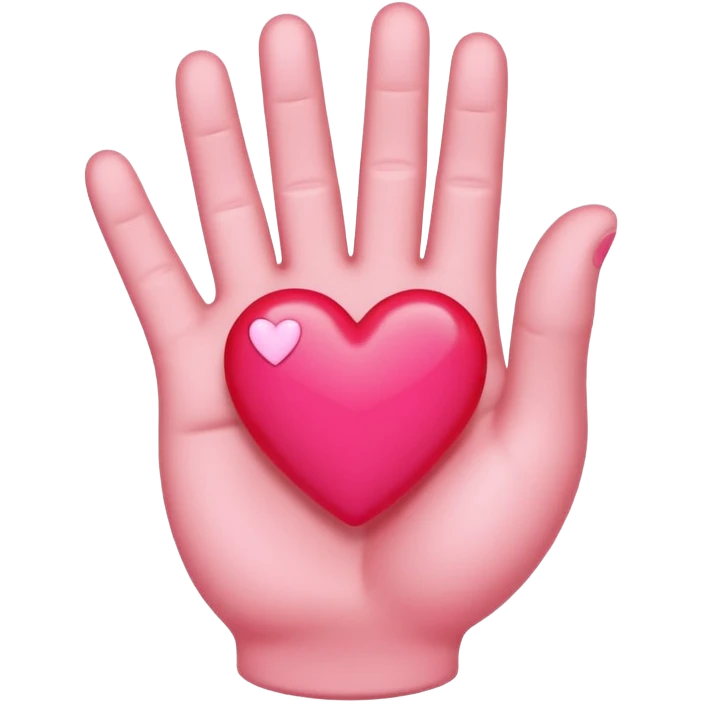 Hand heart 🫶🏻 emoji with a red heart ❤️ inside emoji