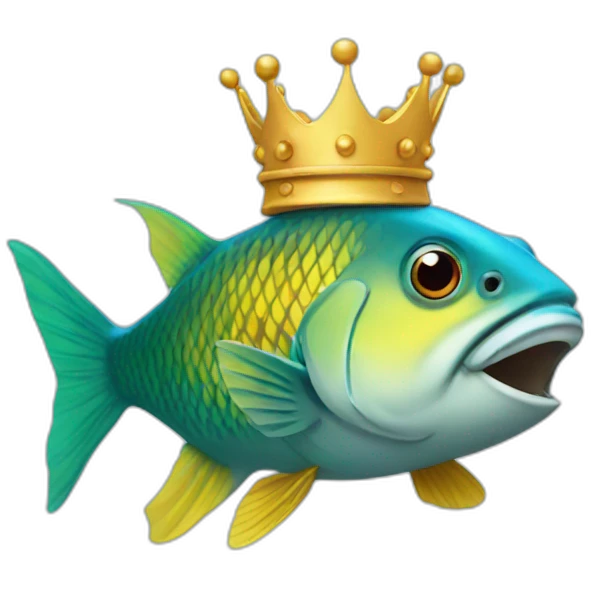 Fish with crown emoji
