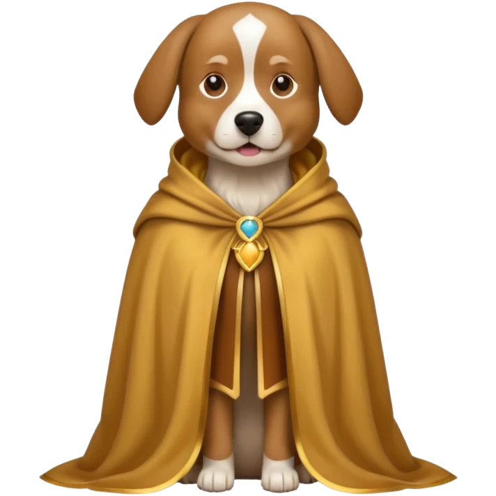 Dog wearing a cloak emoji