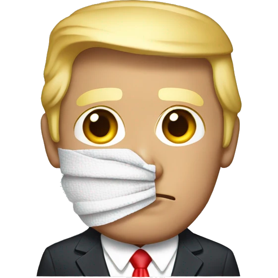 Donald Trump with bandaged ear emoji
