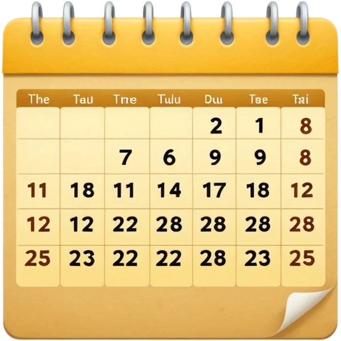 a yellow-toned calendar emoji