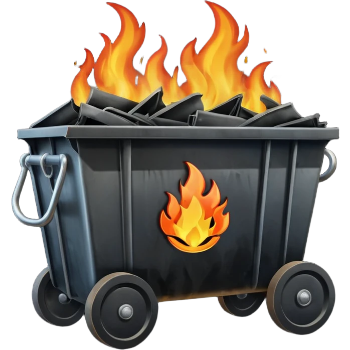 dumpster on fire emoji
