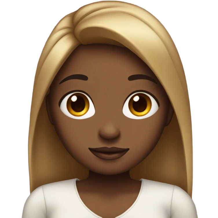 cute black girl with cute long straight hair and a bow emoji
 emoji