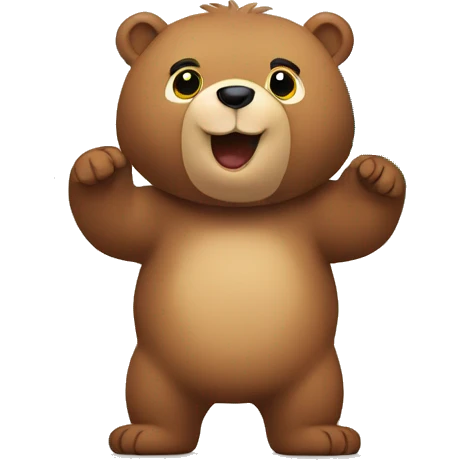 Bear with rainbow  emoji