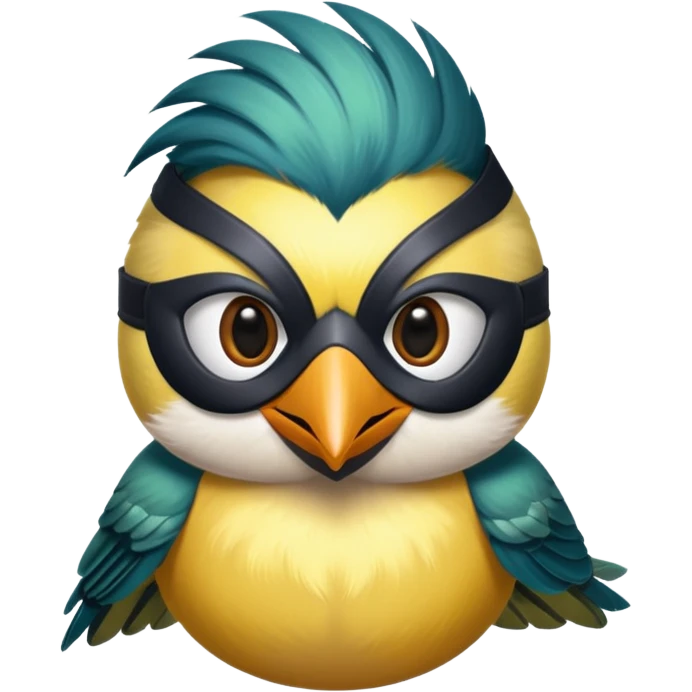 A great tit bird that is also a burglar. emoji