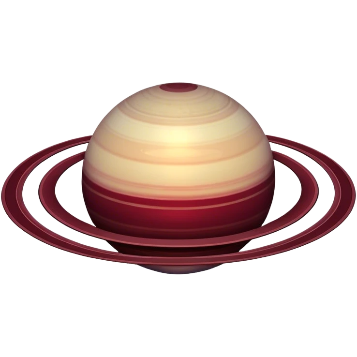 Saturn Burgundy emoji