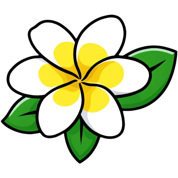 beautiful plumeria flower emoji