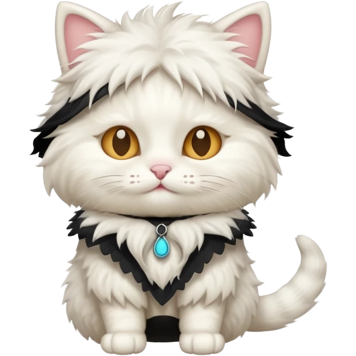 white cat with funny costume emoji