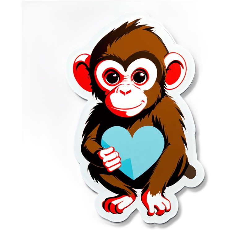 Monkey with a broken heart emoji