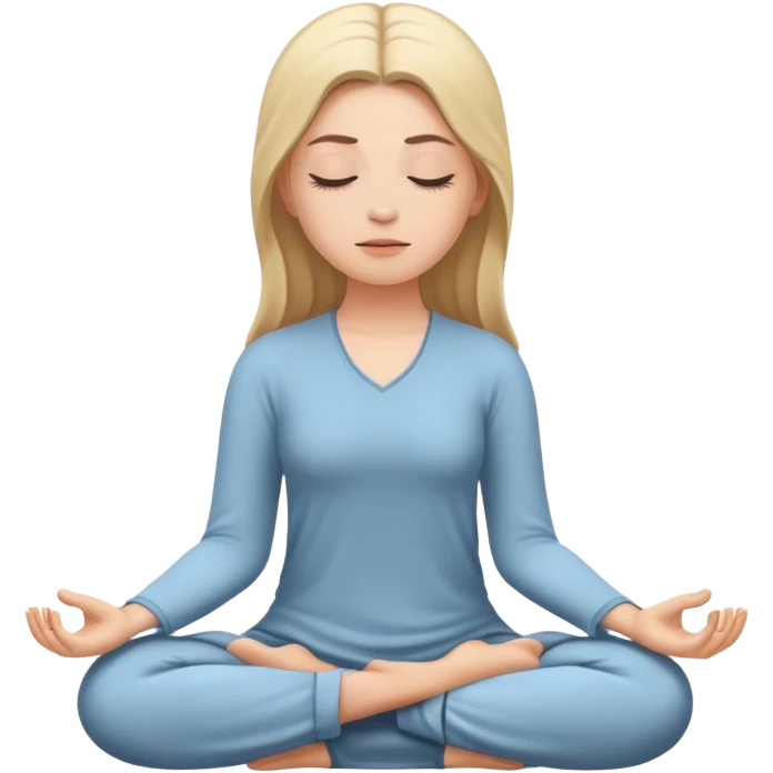 White girl  meditating emoji