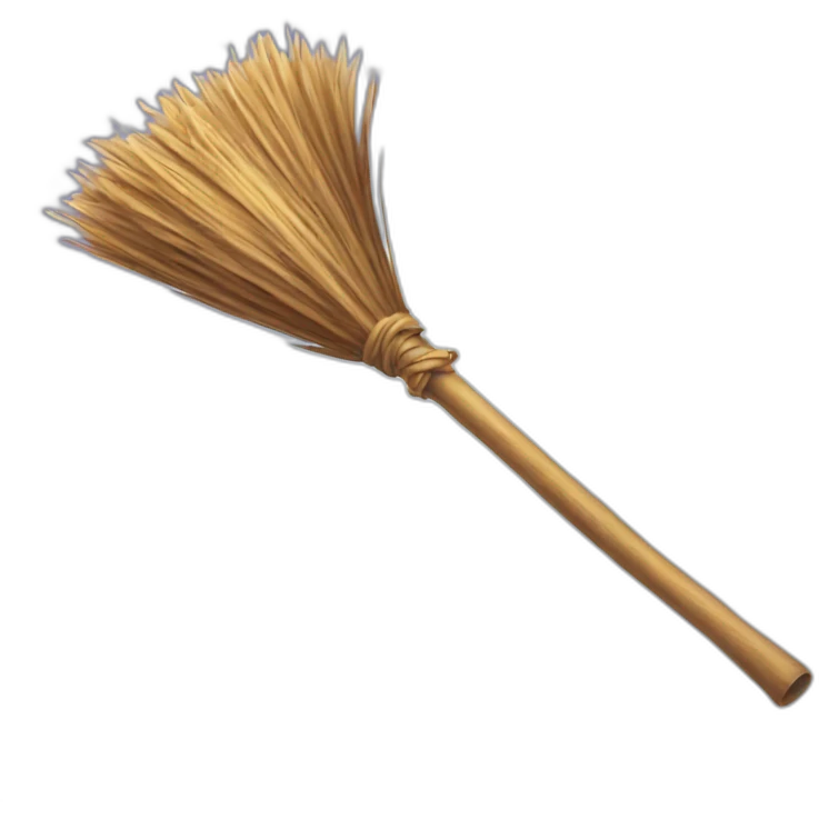 Broomstick with magic emoji