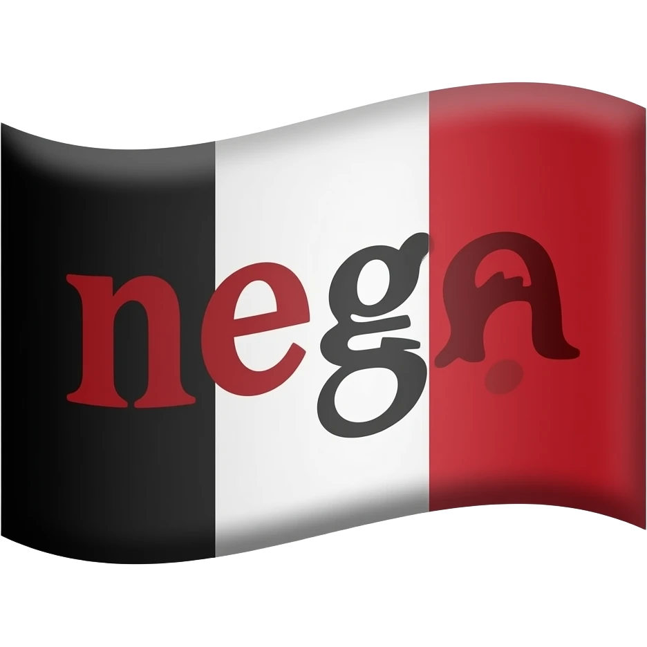 Bandeira do estado da paraiba aquela preto e vermelho escrito nego emoji