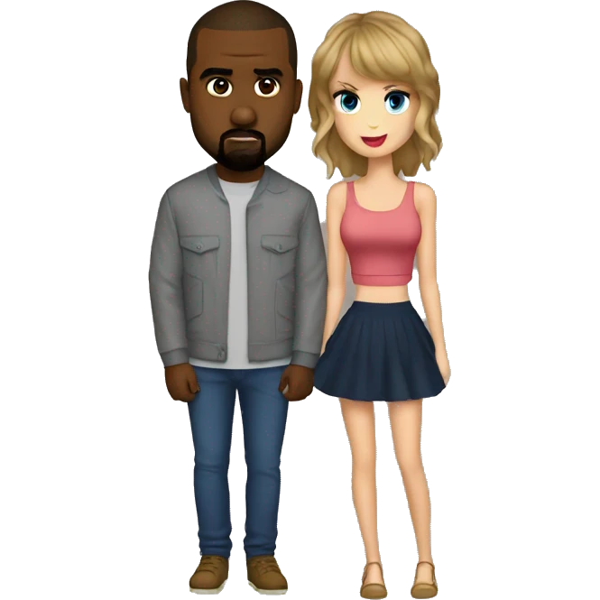 Taylor swift with kanye west emoji