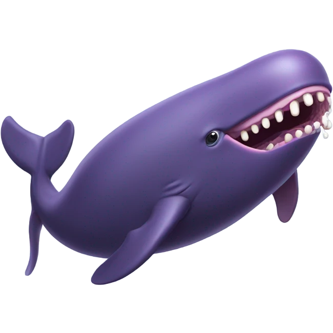 purple sperm whale with open mouth emoji