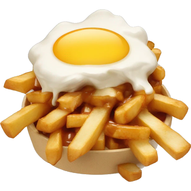 Poutine qui mange une poutine emoji