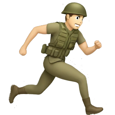 soldier running emoji