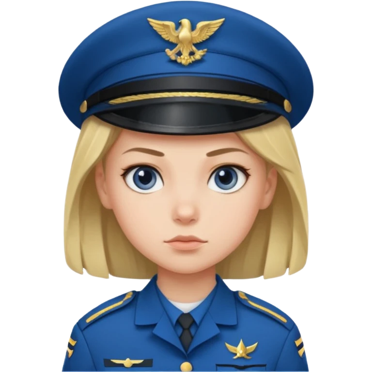 blue uniformed girl soldier emoji