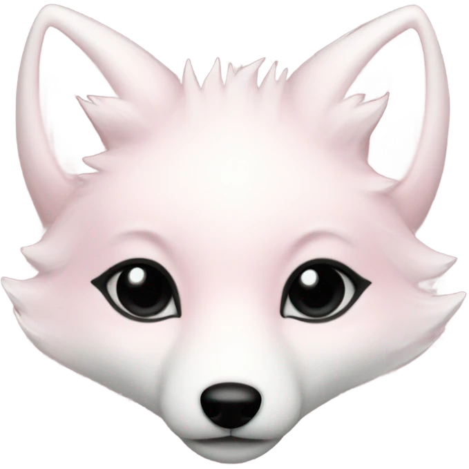 christmas arctic fox pale pink emoji