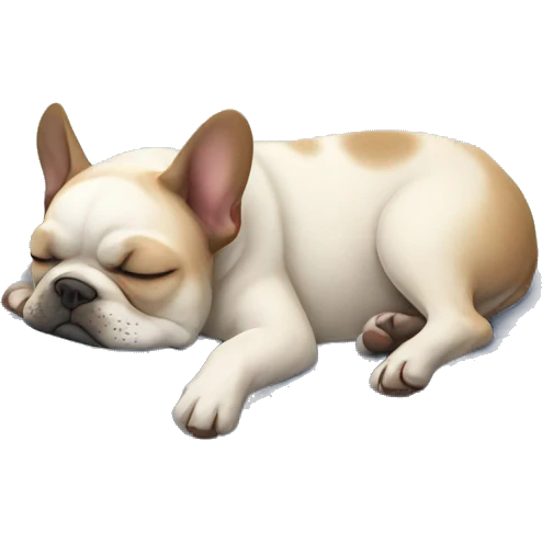 French bulldog sleeping  emoji