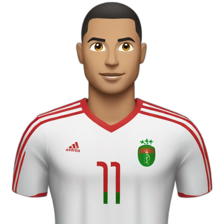 Ronaldo avec le maillot du Maroc emoji