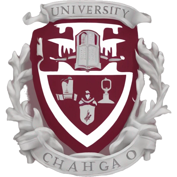 university of chicago logo. Include the phenoix. Should look like crest. emoji