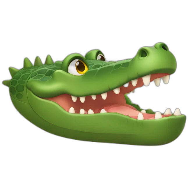 Jul sur un crocodile emoji